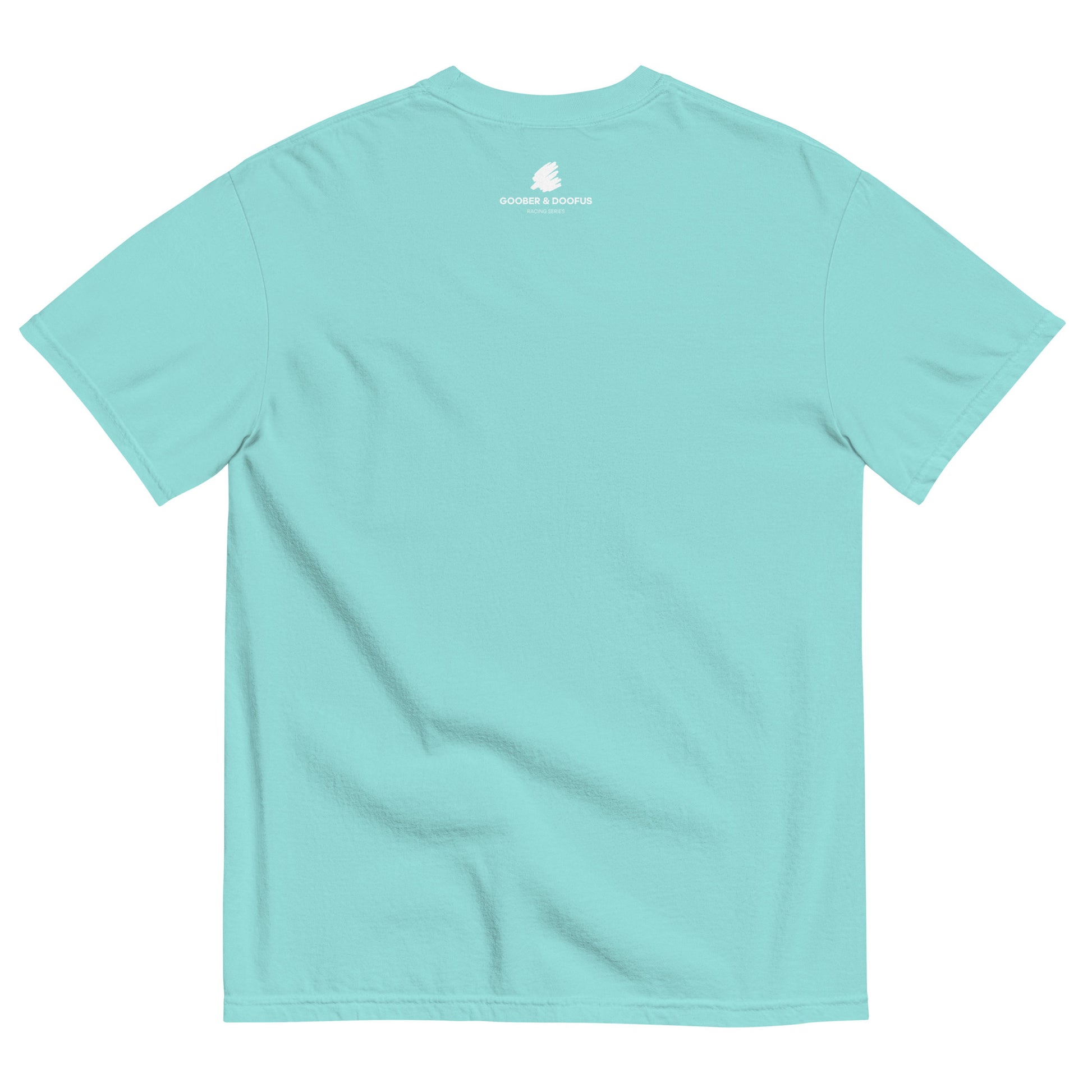 Box Box Text F1 Racing Unisex T-Shirt in Lagoon Blue