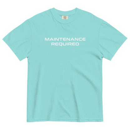 Maintenance Required F1 Racing Unisex T-Shirt in Lagoon Blue