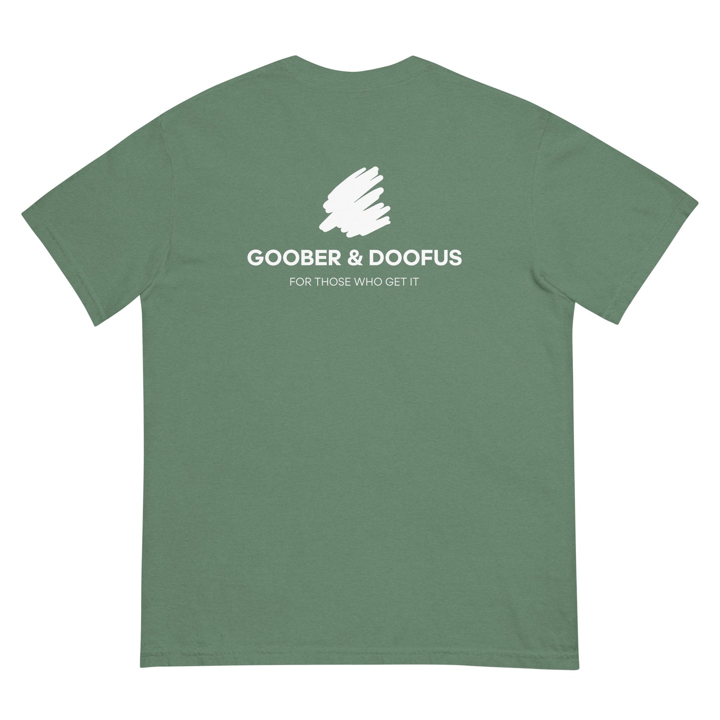Goober & Doofus Logo Branded Unisex T-Shirt in Light Green