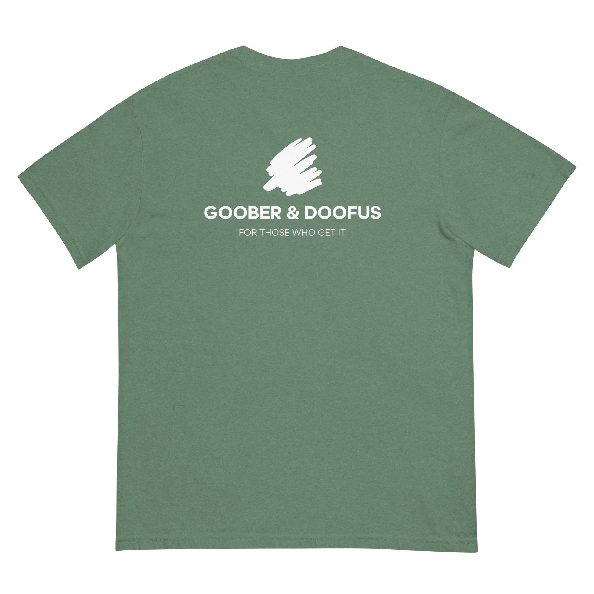 Goober & Doofus Logo Branded Unisex T-Shirt in Light Green