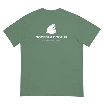 Goober & Doofus Logo Branded Unisex T-Shirt in Light Green