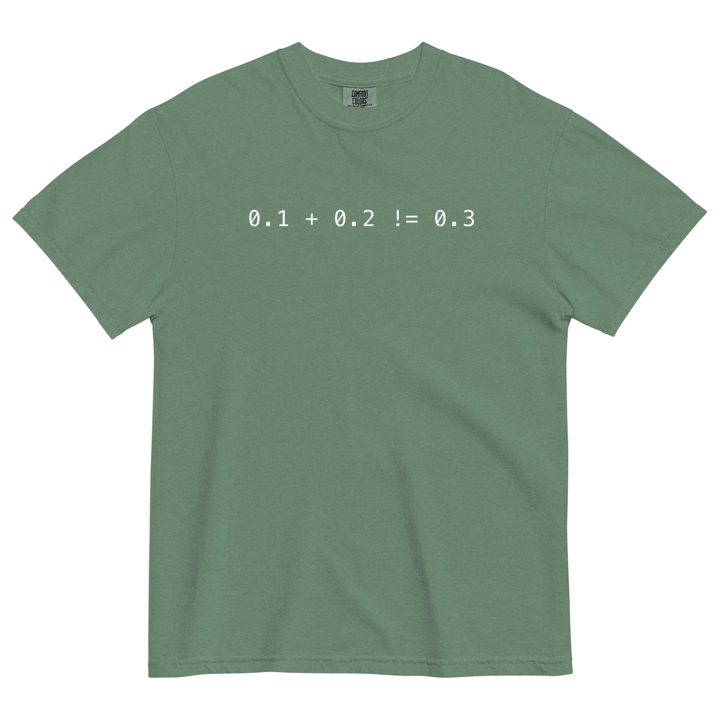 Zero Point One Plus Zero Point Two Does Not Equal Zero Point Three Unisex T-Shirt in Light Green