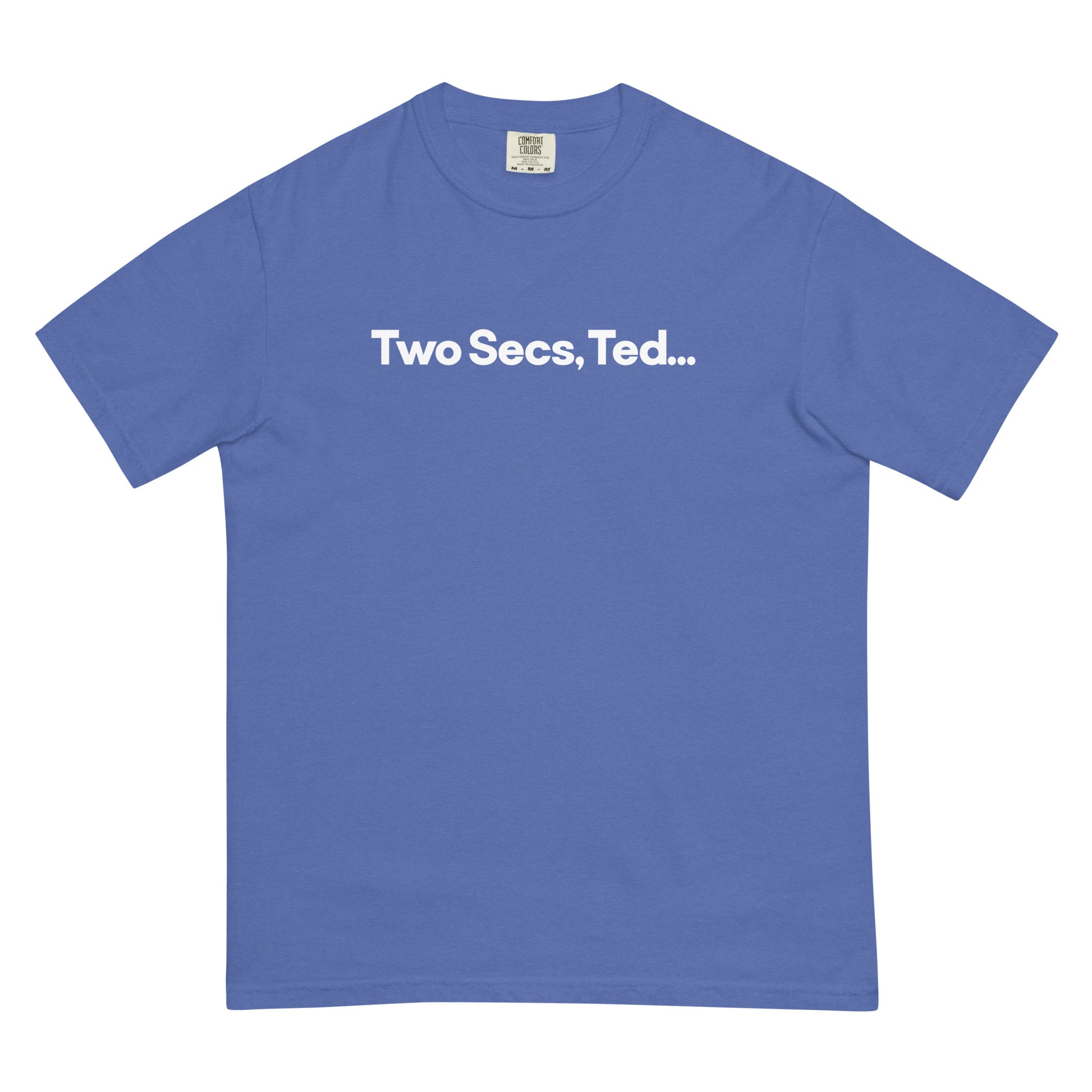 Two Secs Ted Spanned F1 Racing Unisex T-Shirt in Mystic Blue