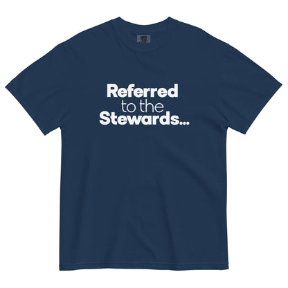 Referred to the Stewards Unisex T-Shirt in Navy Blue
