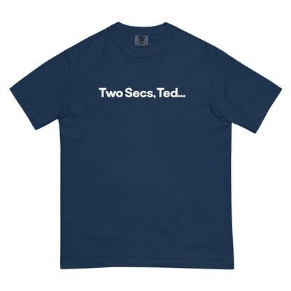 Two Secs Ted Spanned F1 Racing Unisex T-Shirt in Navy Blue