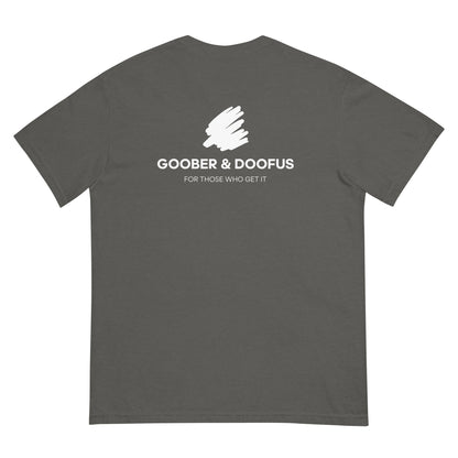 Goober & Doofus Logo Branded Unisex T-Shirt in Pepper