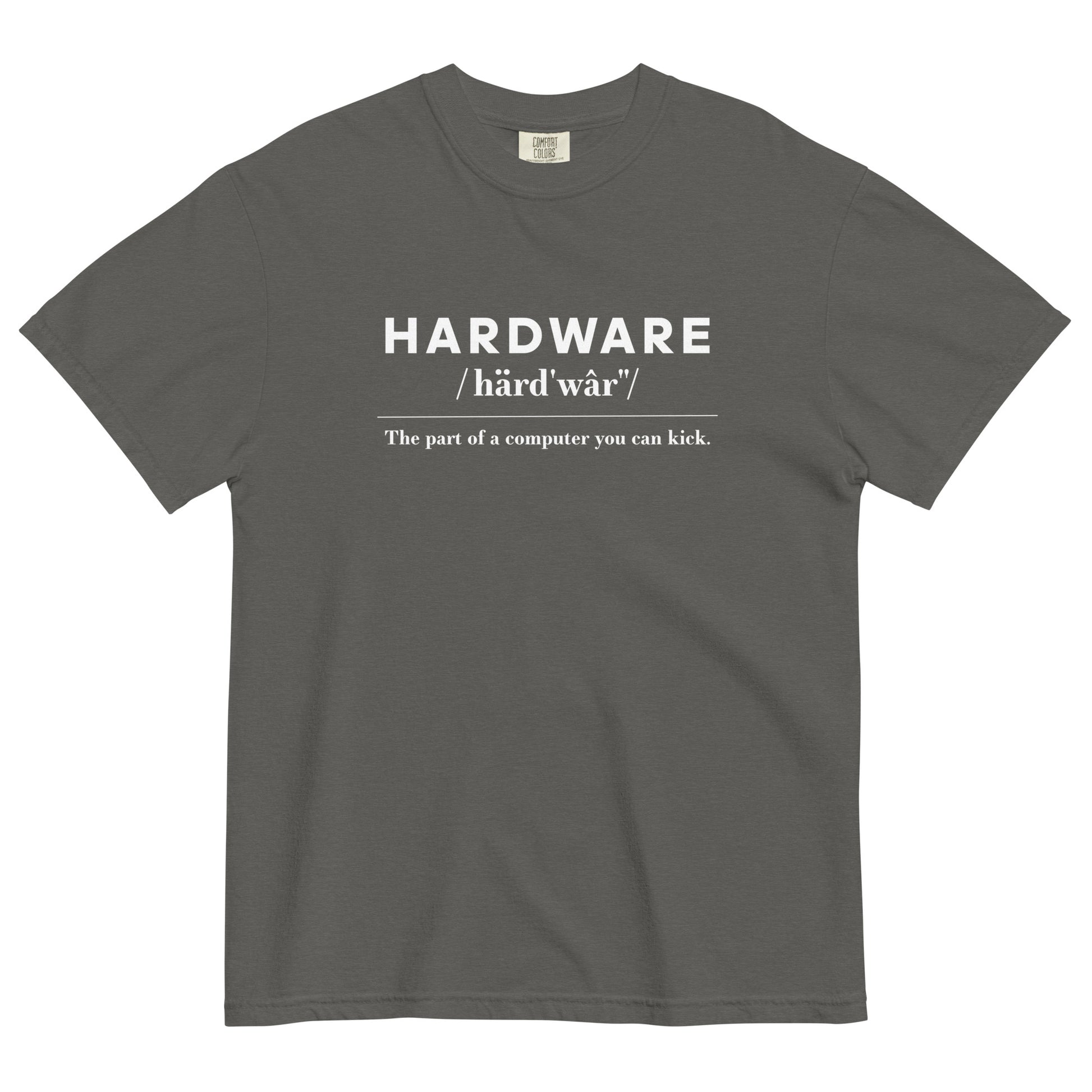Hardware: The Parts of the Computer You Can Kick Unisex T-Shirt in Pepper