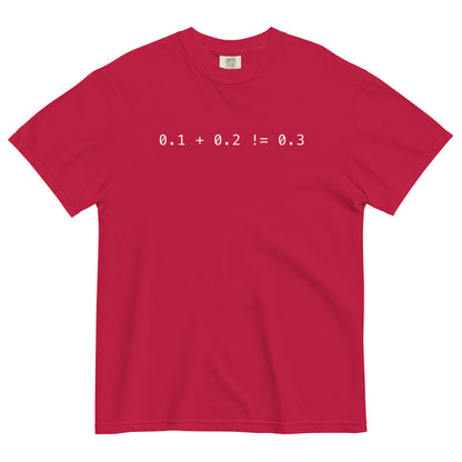 Zero Point One Plus Zero Point Two Does Not Equal Zero Point Three Unisex T-Shirt in Red