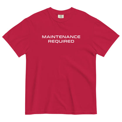 Maintenance Required F1 Racing Unisex T-Shirt in Red