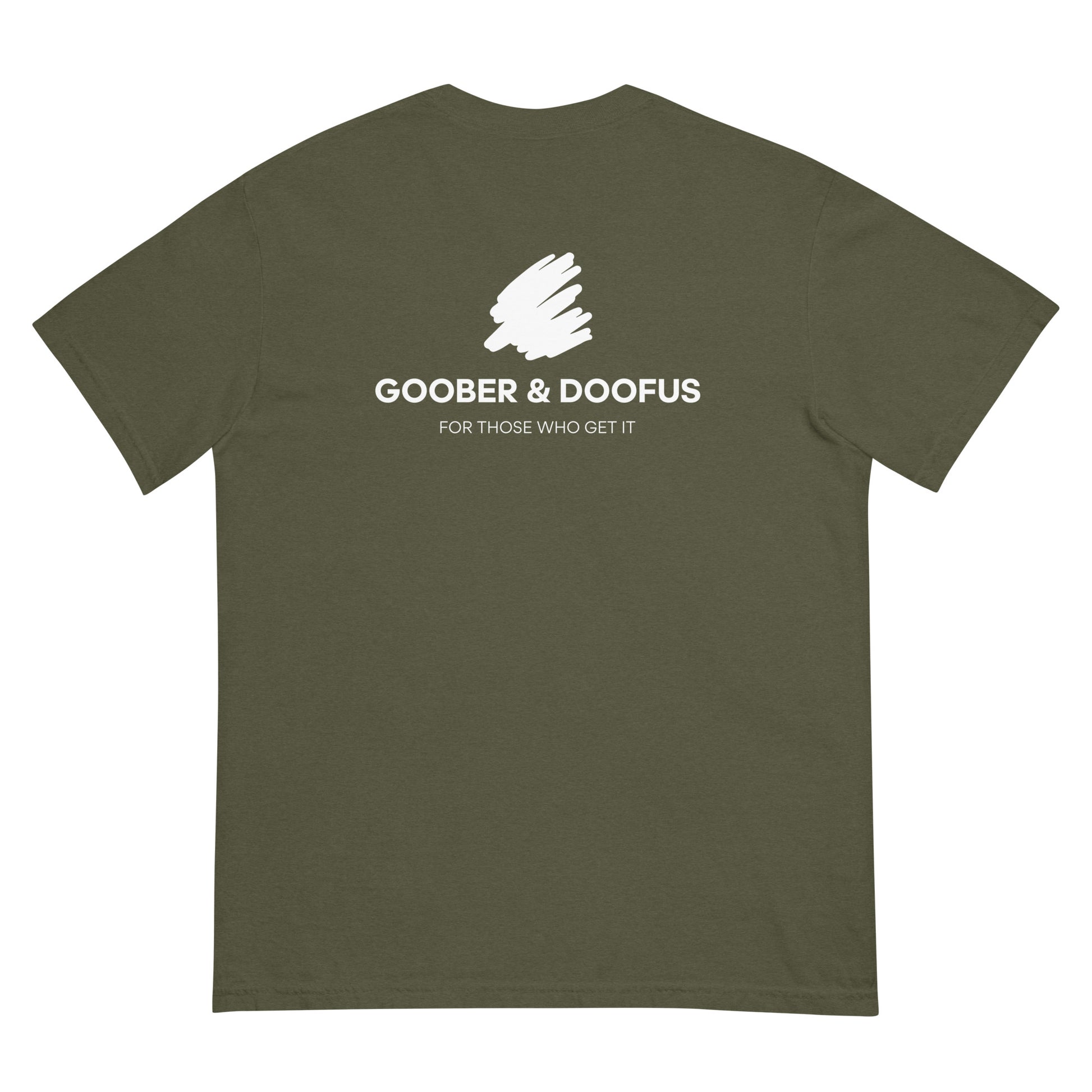 Goober & Doofus Logo Branded Unisex T-Shirt in Sage