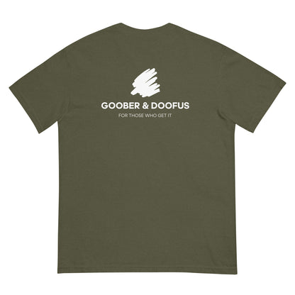 Goober & Doofus Logo Branded Unisex T-Shirt in Sage