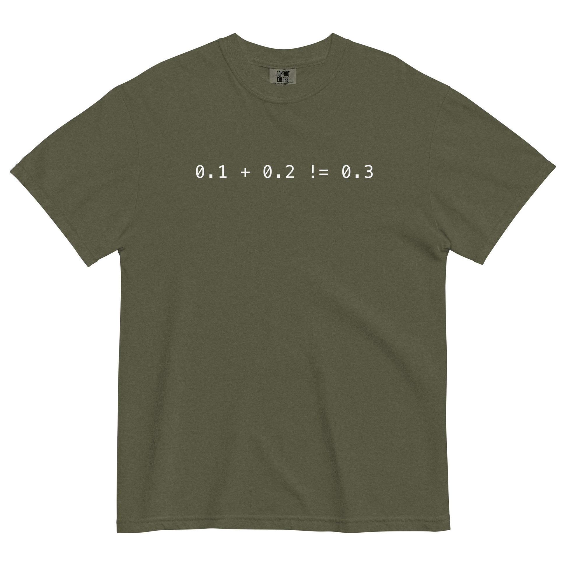 Zero Point One Plus Zero Point Two Does Not Equal Zero Point Three Unisex T-Shirt in Sage