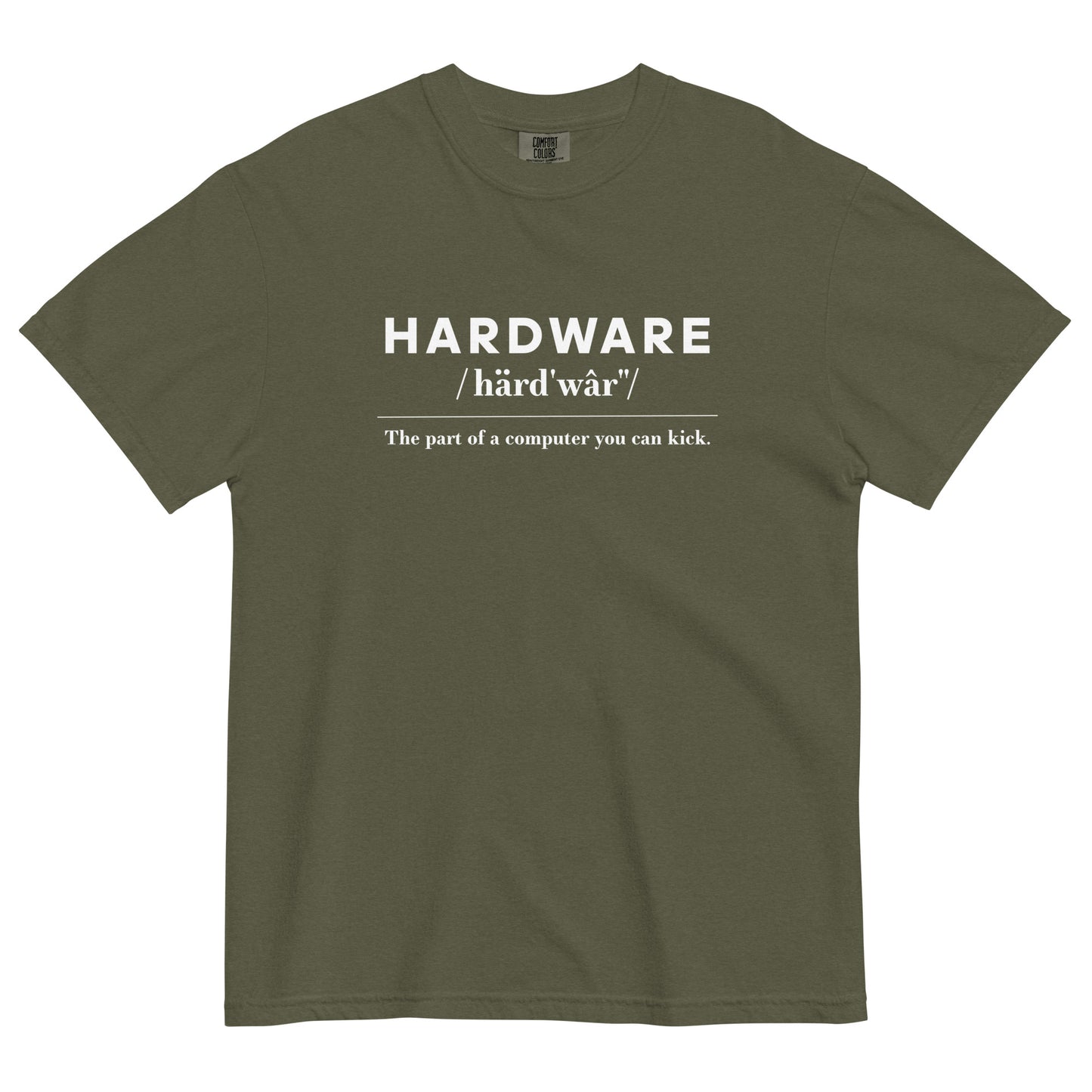 Hardware: The Parts of the Computer You Can Kick Unisex T-Shirt in Sage