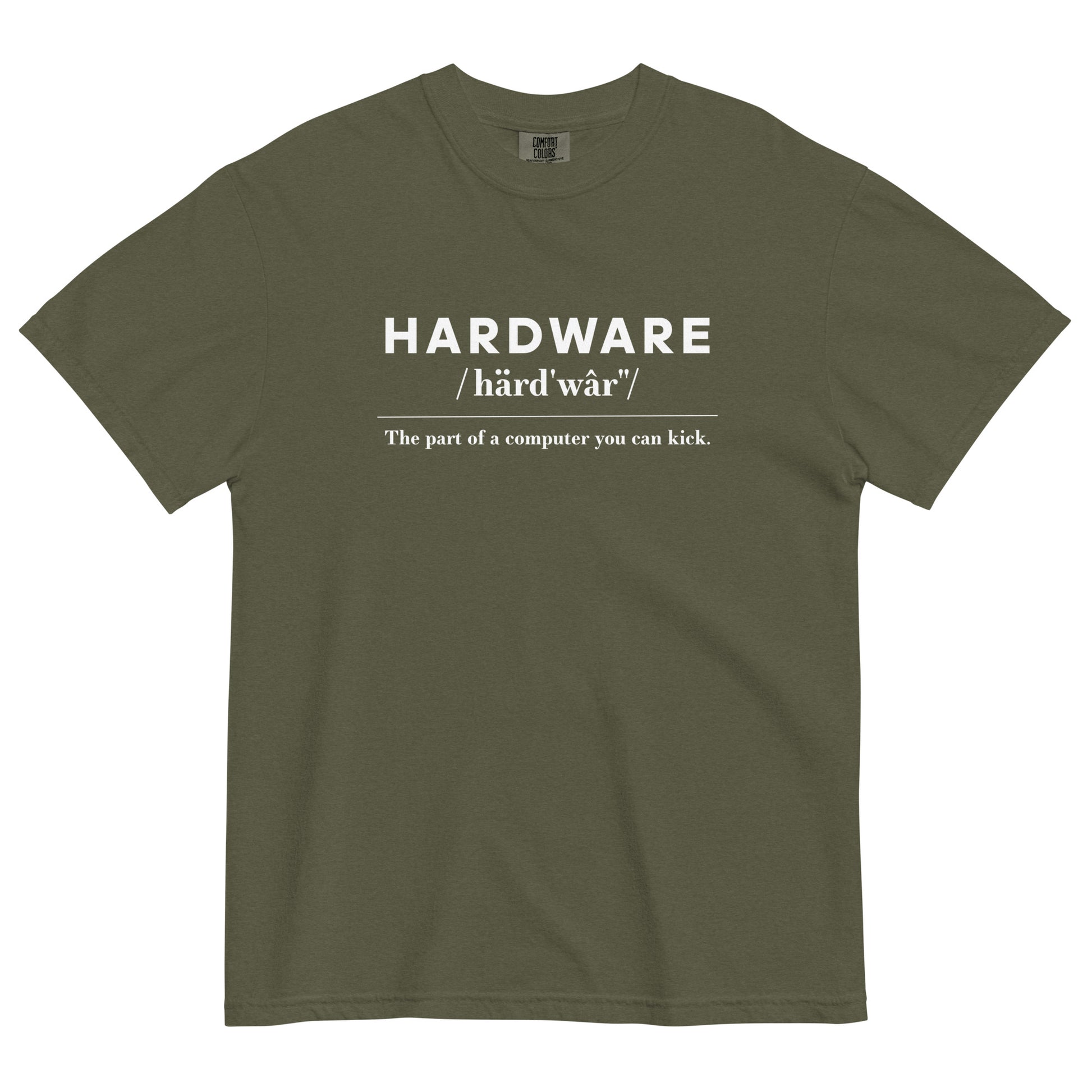 Hardware: The Parts of the Computer You Can Kick Unisex T-Shirt in Sage