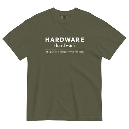 Hardware: The Parts of the Computer You Can Kick Unisex T-Shirt in Sage