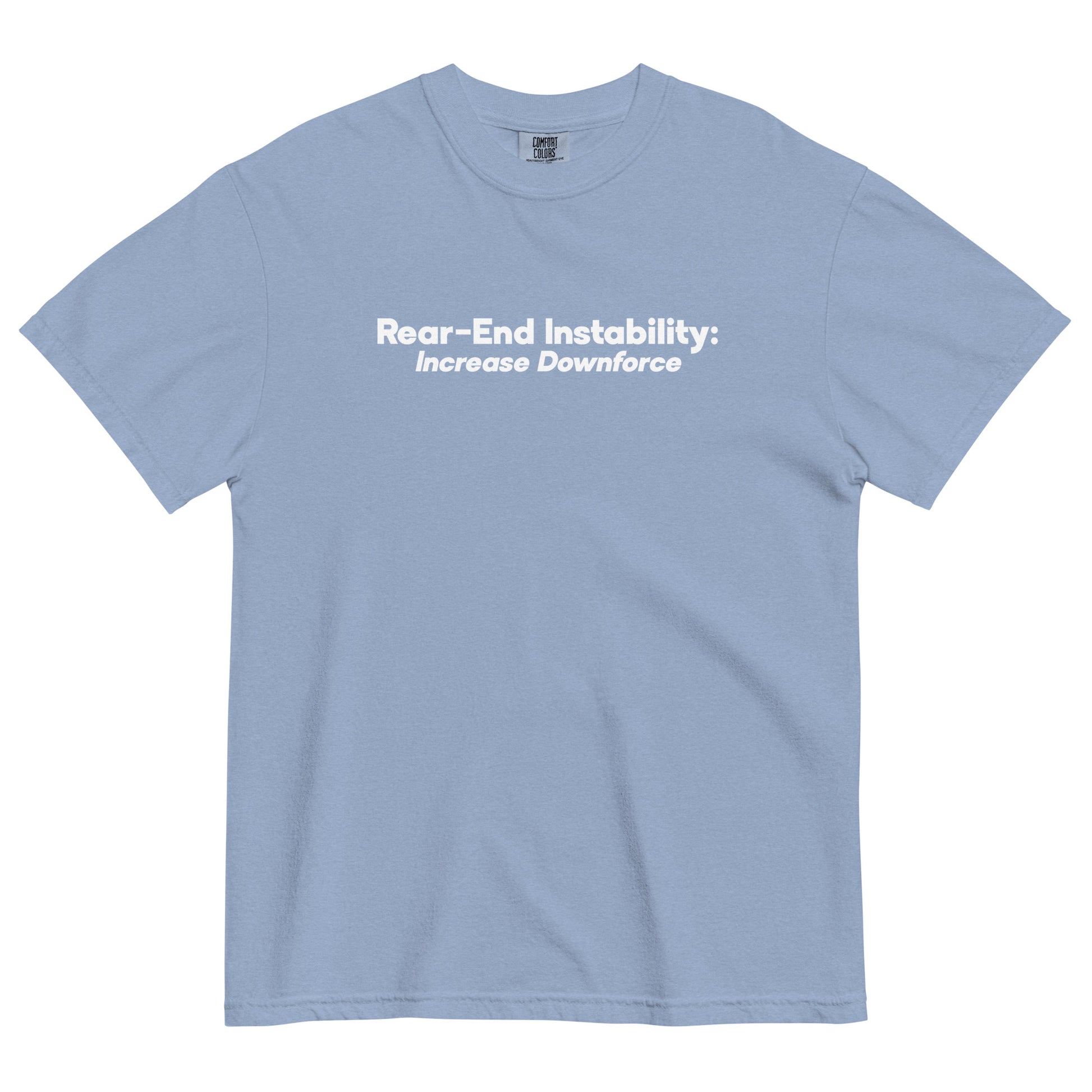 Read-End Instability Unisex T-Shirt in Denim Blue