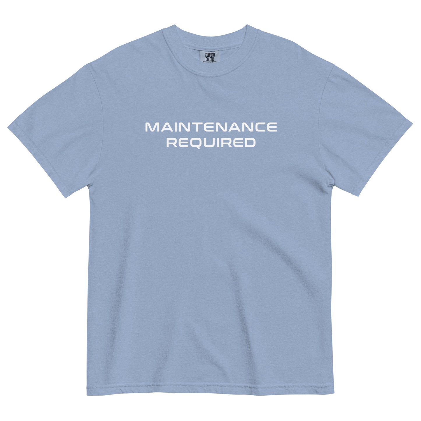 Maintenance Required F1 Racing Unisex T-Shirt in Washed Denim