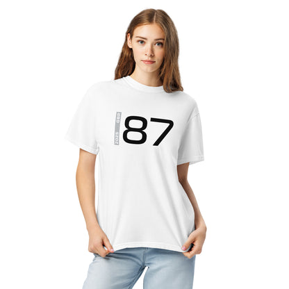 #87 F1 Driver Ollie Bearman Unisex T-Shirt in White