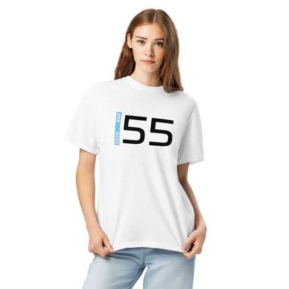 #55 F1 Driver Carlos Sainz Unisex T-Shirt in White