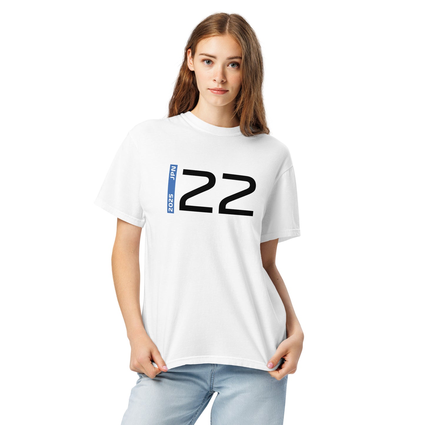 #22 F1 Driver Yuki Tsunoda Unisex T-Shirt in White