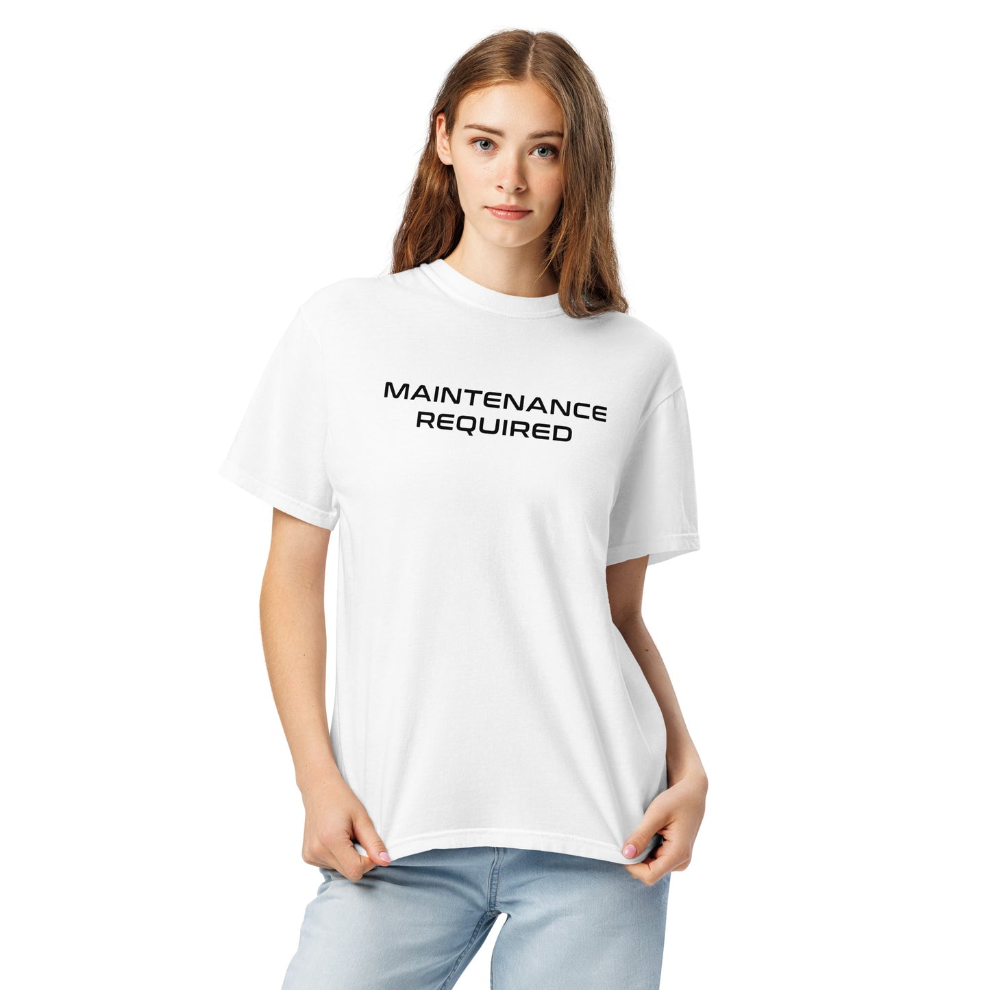 Maintenance Required F1 Racing Unisex T-Shirt in White