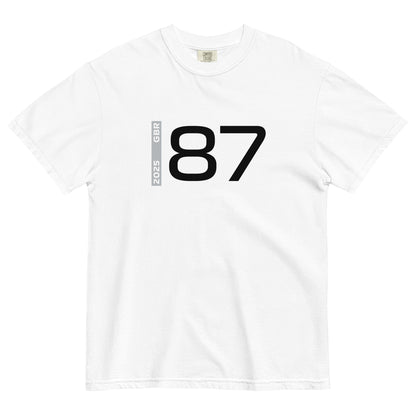 #87 F1 Driver Ollie Bearman Unisex T-Shirt in White