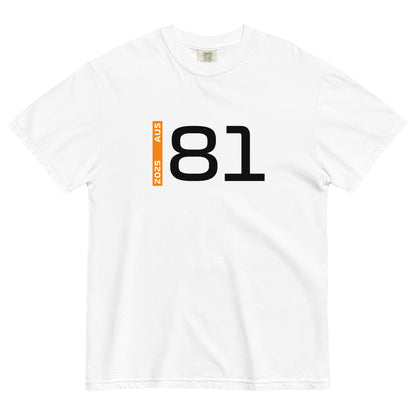 #81 F1 Driver Oscar Piastri Unisex T-Shirt in White