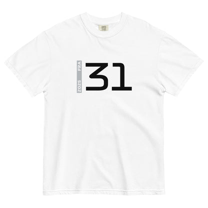 #31 F1 Driver Esteban Ocon Unisex T-Shirt in White