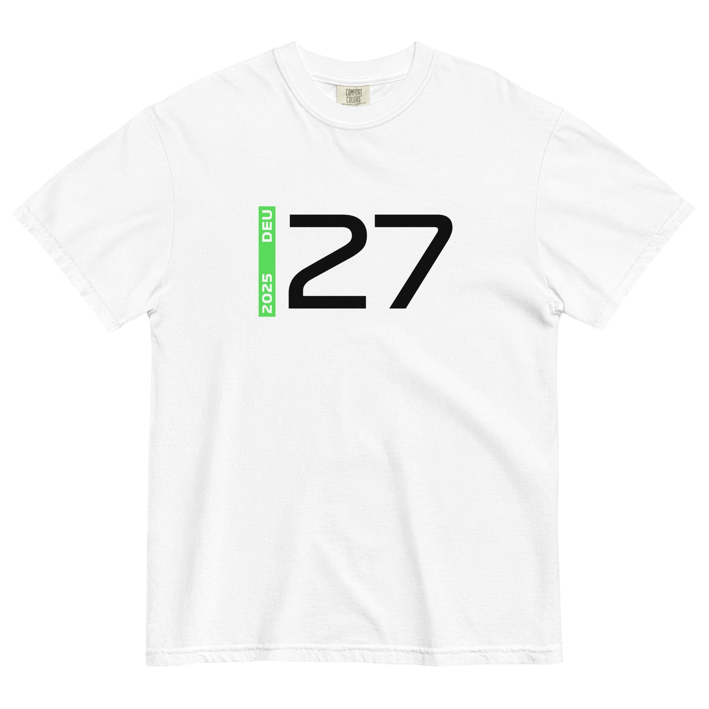 #27 F1 Driver Nico Hulkenberg Unisex T-Shirt in White