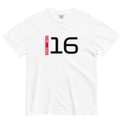 #16 F1 Driver Charles Leclerc Unisex T-Shirt in White