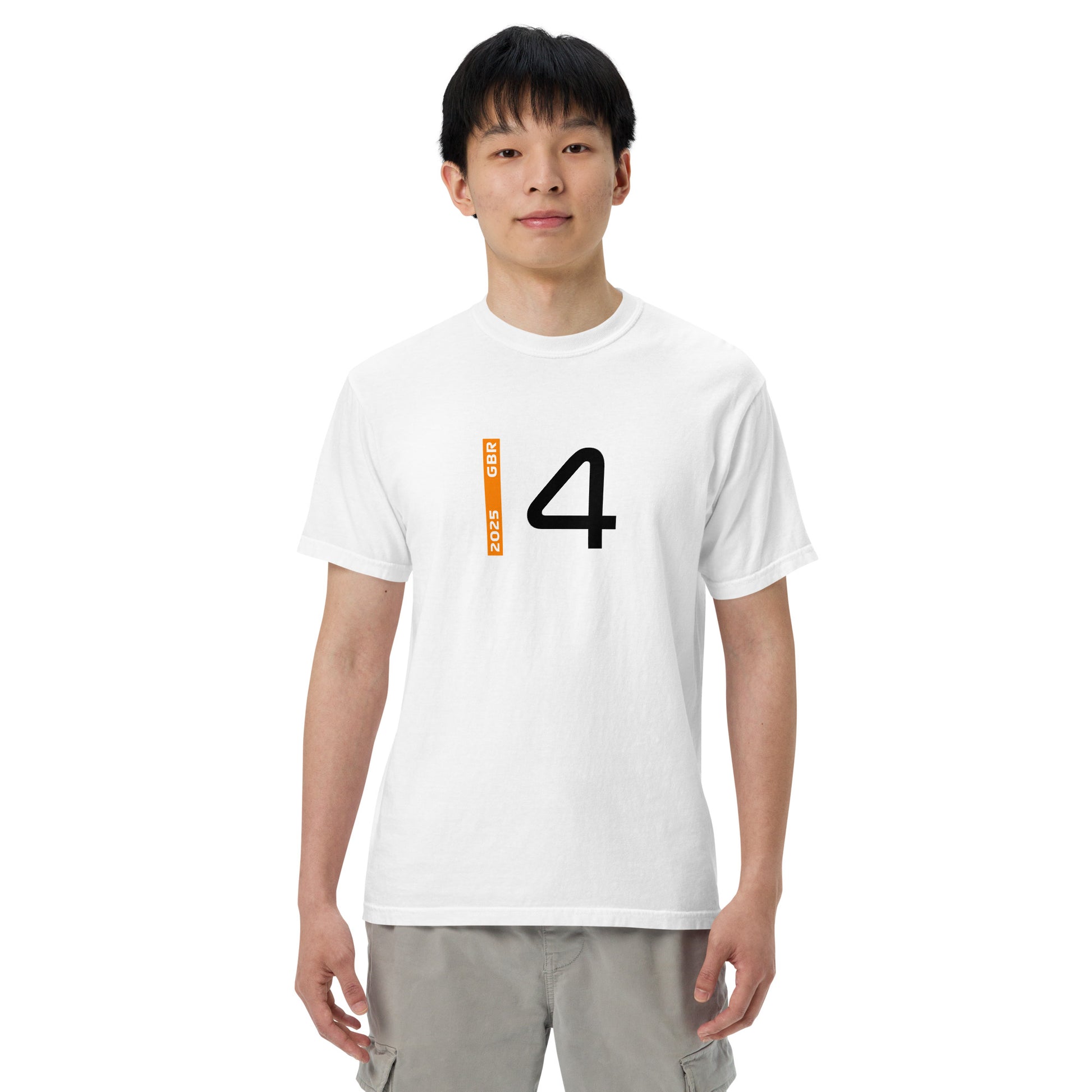 #4 F1 Driver Lando Norris Unisex T-Shirt in White