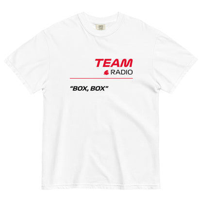 Box Box F1 Ferarri Team Radio Unisex T-Shirt in White