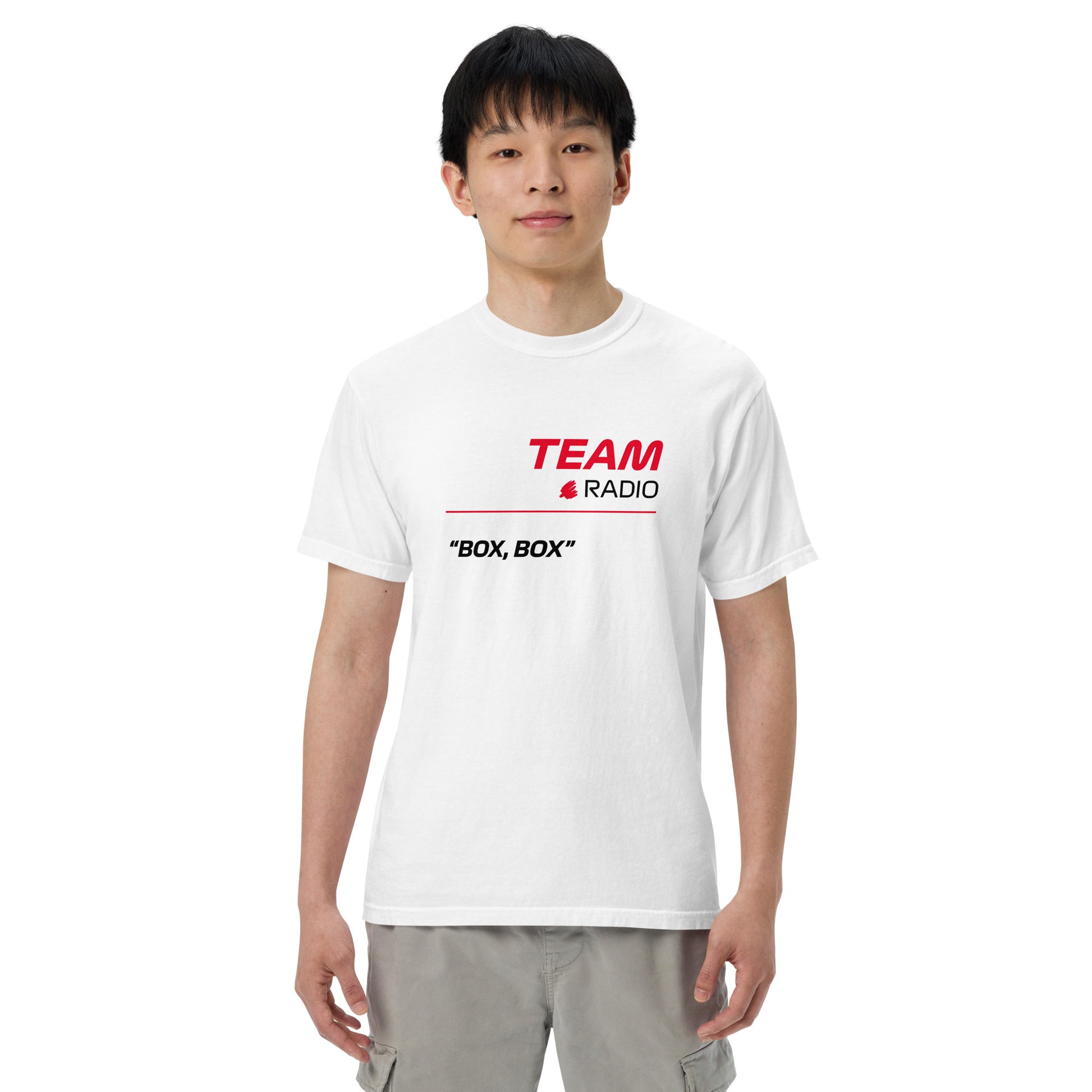 Box Box F1 Ferarri Team Radio Unisex T-Shirt in White