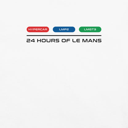 24 Hour Of Le Mans Unisex T-Shirt in White