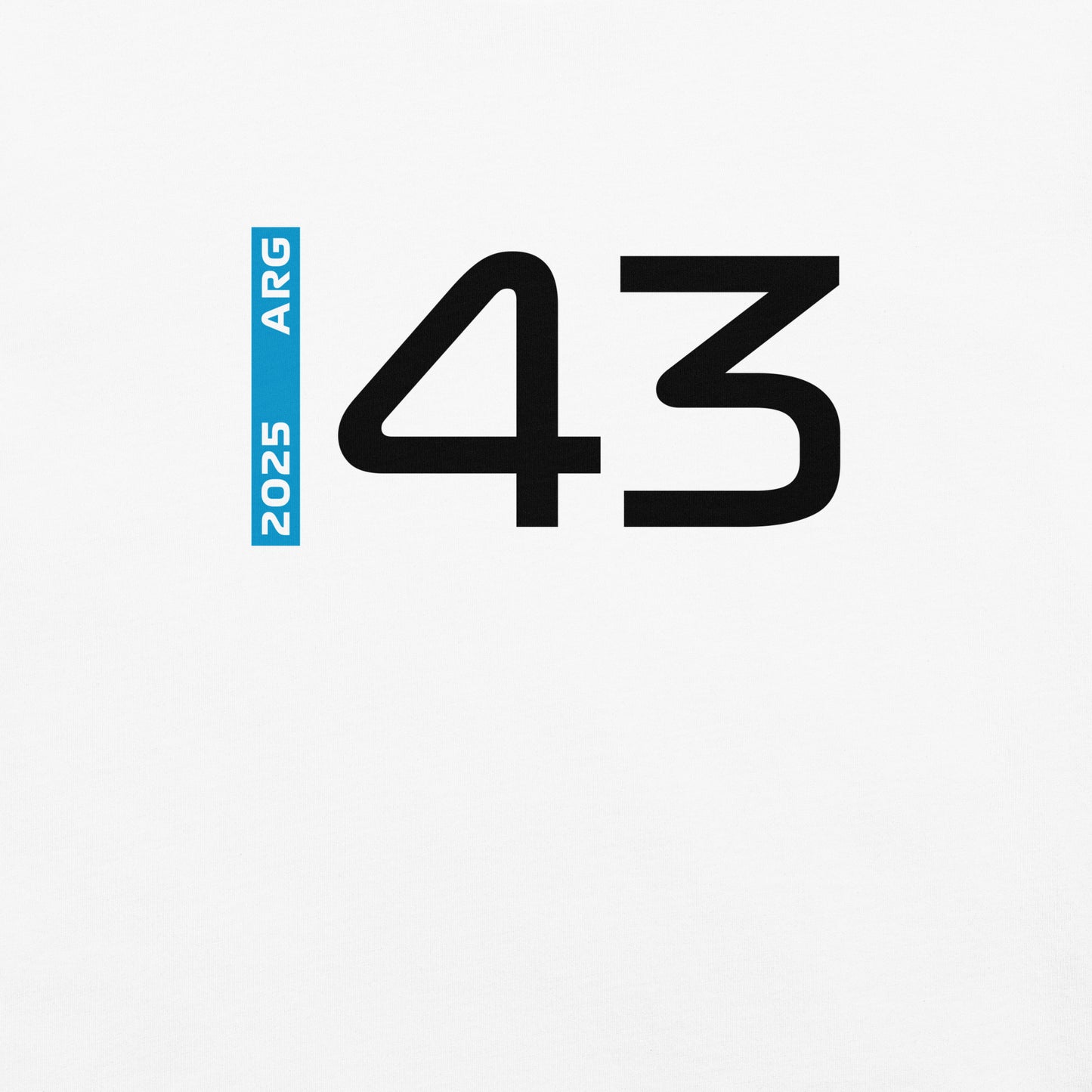 #43 F1 Driver Franco Colapinto Unisex T-Shirt in White