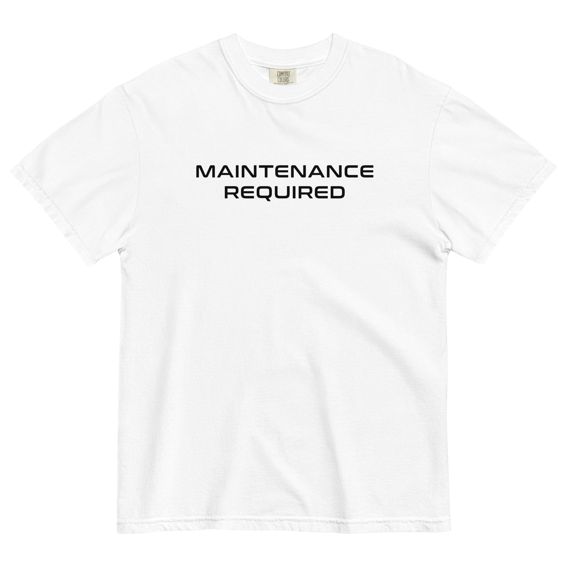 Maintenance Required F1 Racing Unisex T-Shirt in White