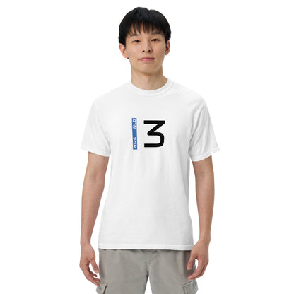 Max Verstappen #3 F1 Driver Unisex T-Shirt in White - Male Model Front View