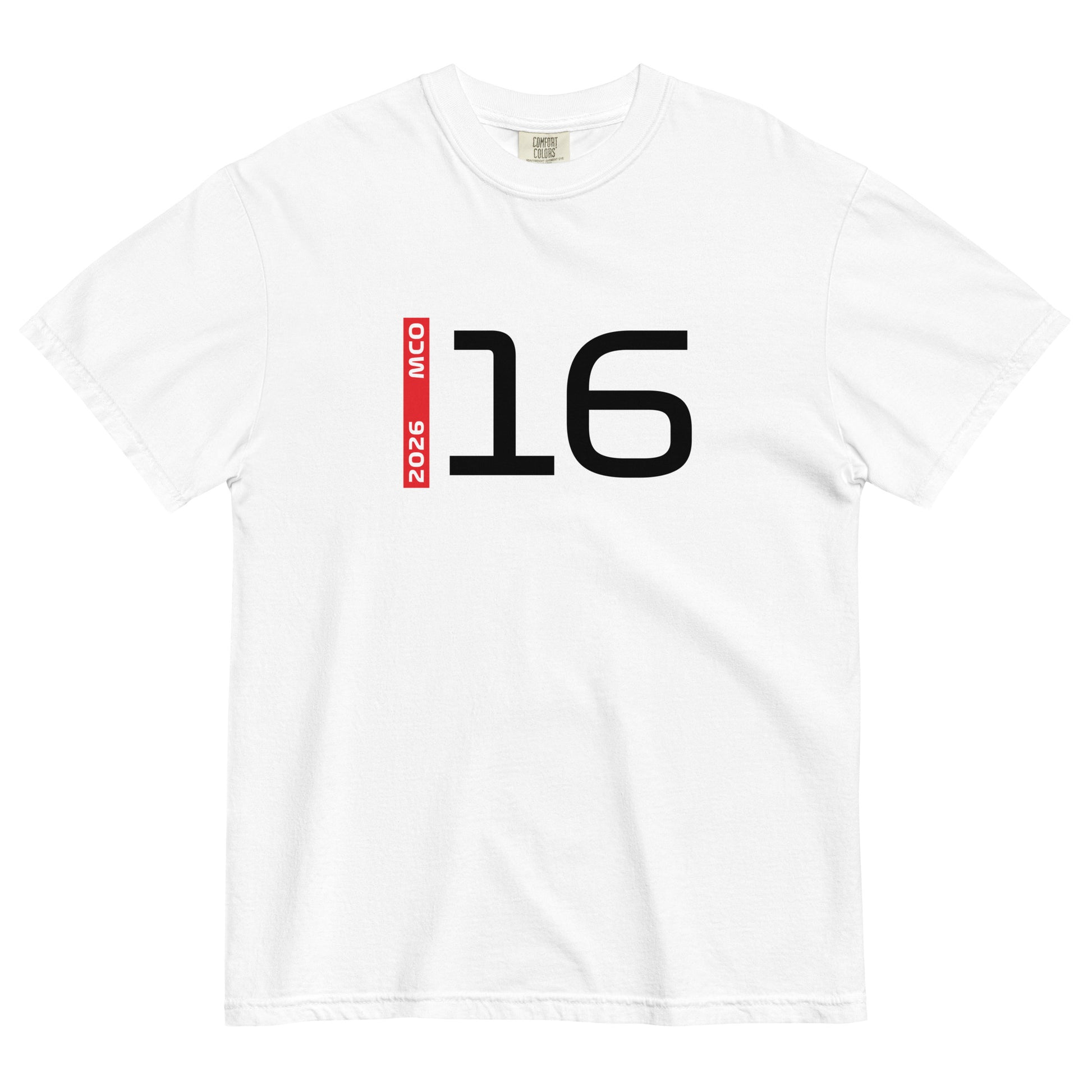 Charles Leclerc #16 F1 Driver Unisex T-Shirt in White - Front View