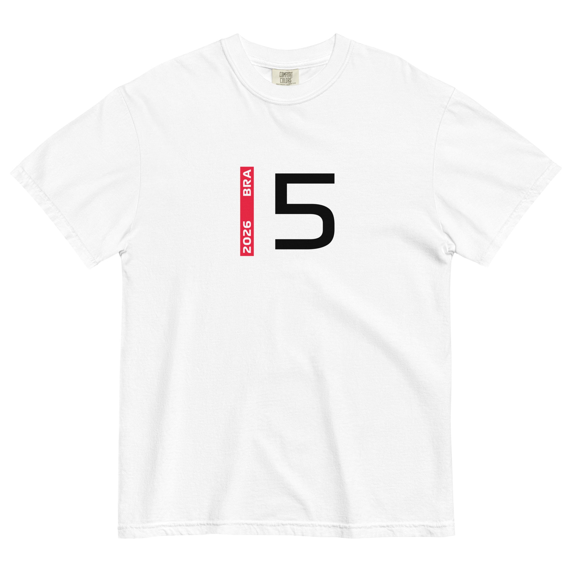 Gabriel Bortoleto #5 F1 Driver Unisex T-Shirt in White - Front View