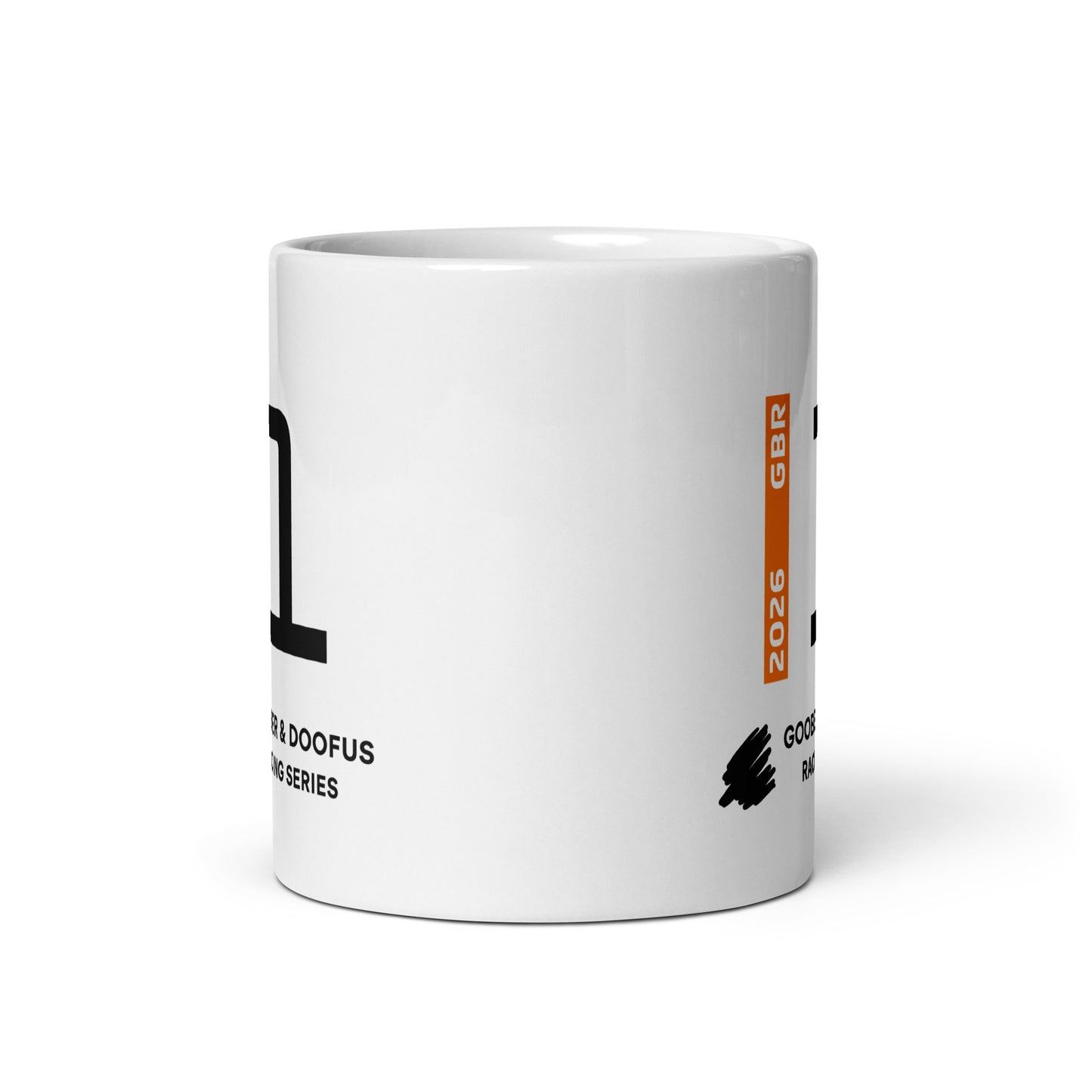 Lando Norris #1 F1 Driver White Mug (11oz) - Front Side