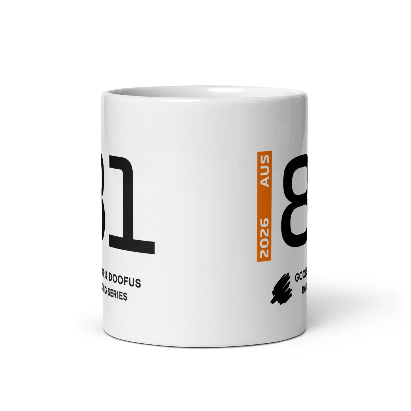 Oscar Piastri #81 F1 Driver White Mug (11oz) - Front Side