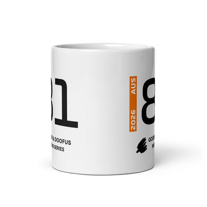 Oscar Piastri #81 F1 Driver White Mug (11oz) - Front Side