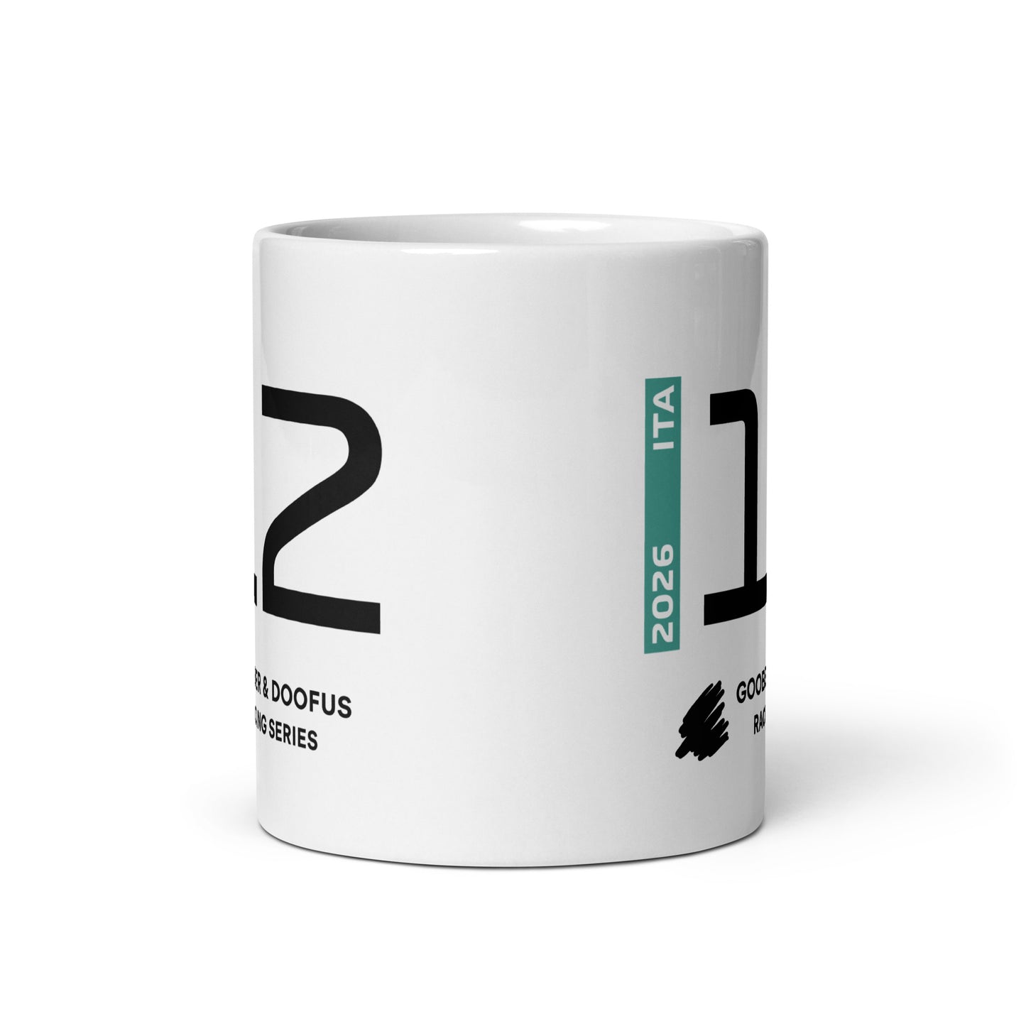Kimi Antonelli #12 F1 Driver White Mug (11oz) - Front Side