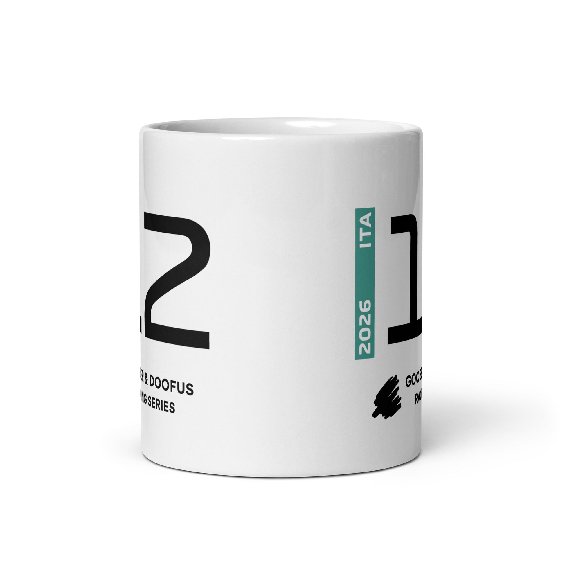 Kimi Antonelli #12 F1 Driver White Mug (11oz) - Front Side