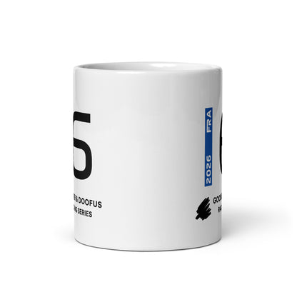 Isack Hadjar #6 F1 Driver White Mug (11oz) - Front Side