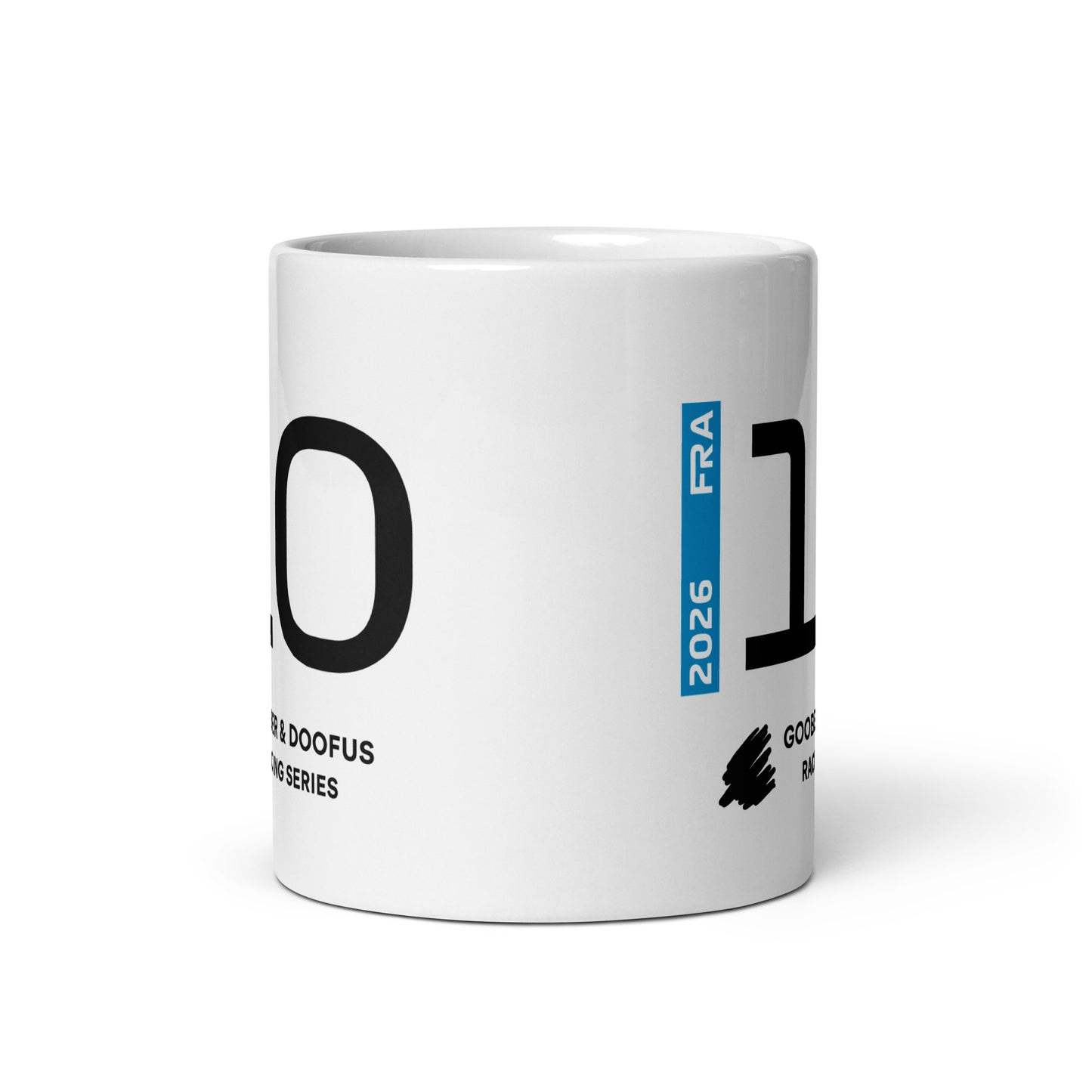 Pierre Gasly #10 F1 Driver White Mug (11oz) - Front Side