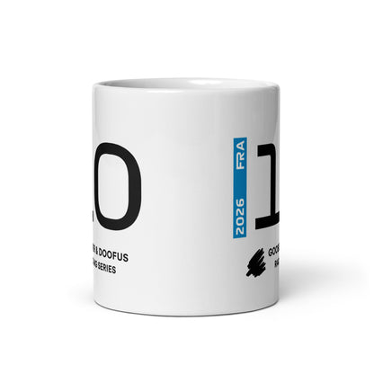 Pierre Gasly #10 F1 Driver White Mug (11oz) - Front Side