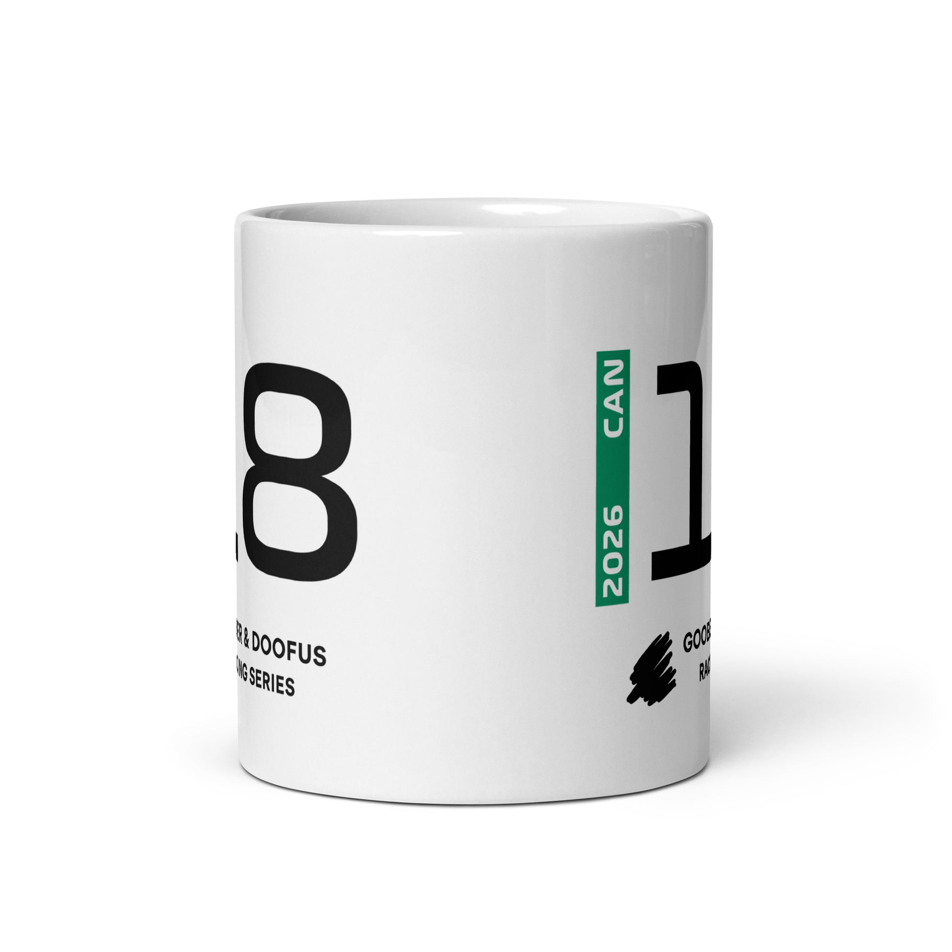 Lance Stroll #18 F1 Driver White Mug (11oz) - Front Side