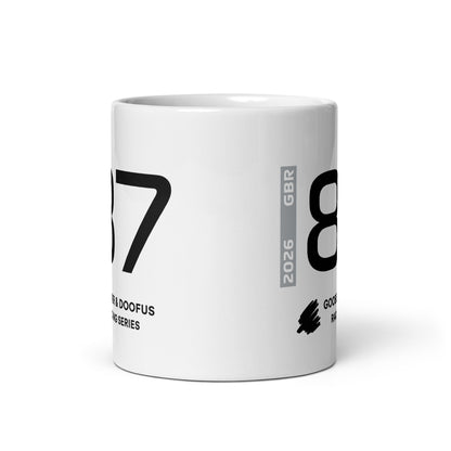 Oliver Bearman #87 F1 Driver White Mug (11oz) - Front Side