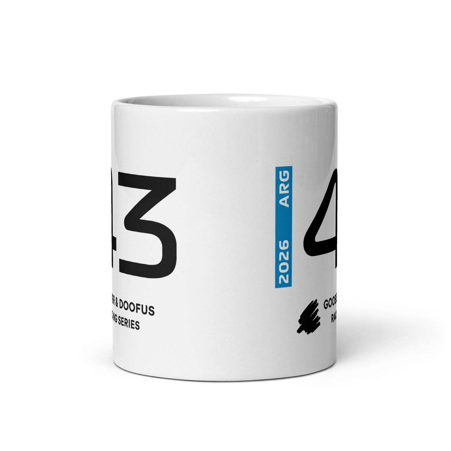 Franco Colapinto #43 F1 Driver White Mug (11oz) - Front Side